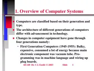 1. Overview of Computer Systems