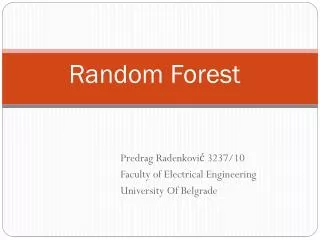 random forest