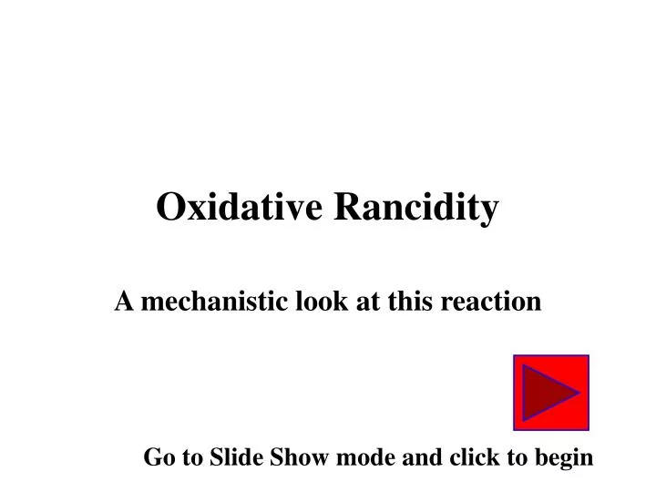 oxidative rancidity