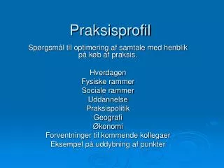 praksisprofil