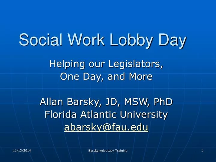 PPT Social Work Lobby Day PowerPoint Presentation, free download ID