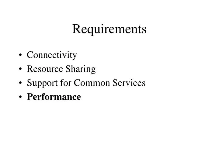 requirements