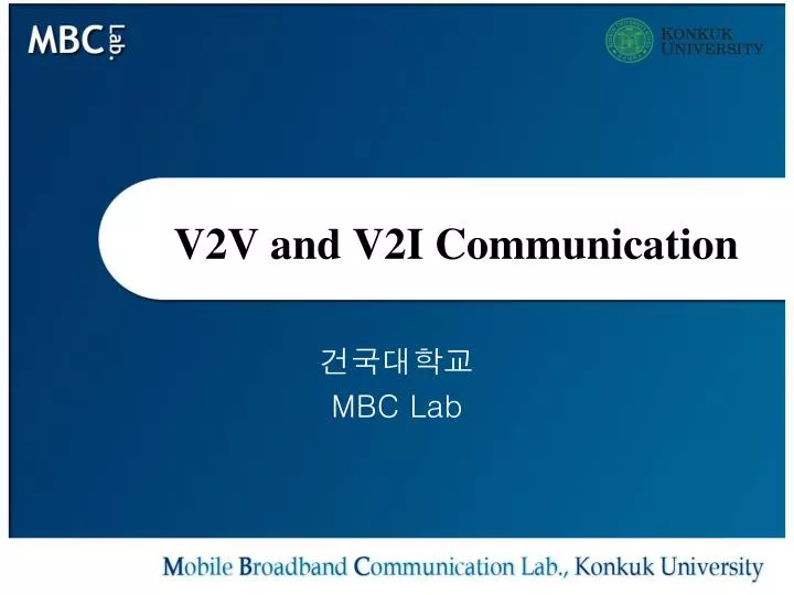 v2v and v2i communication