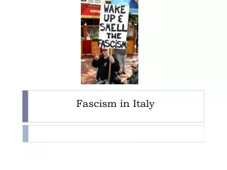 Fascism in Italy