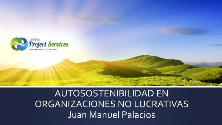 autosostenibilidad en organizaciones no lucrativas juan manuel palacios