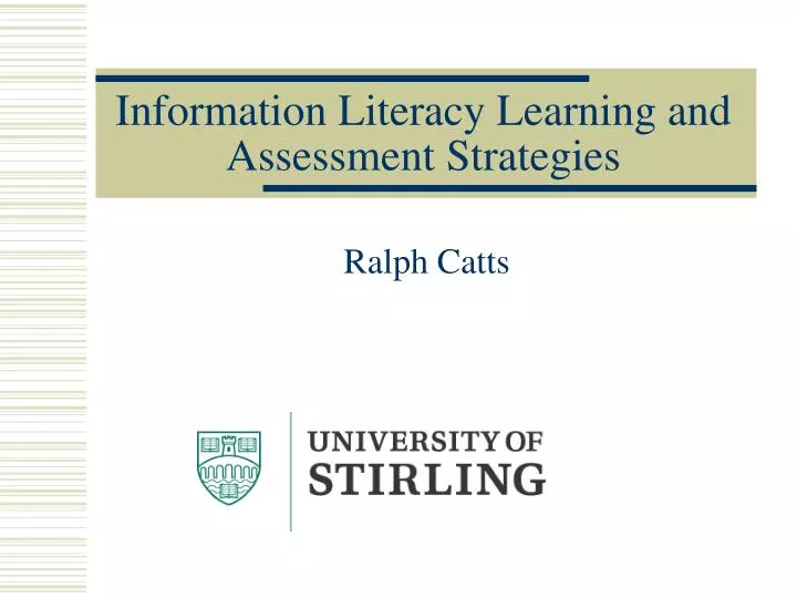 information literacy learning and assessment strategies