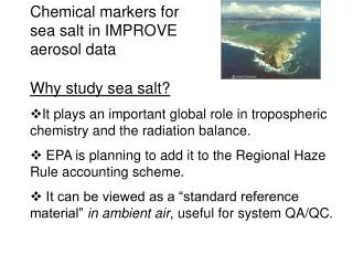 Why study sea salt?