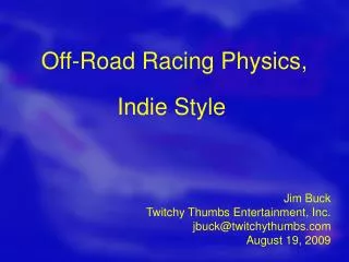 Off-Road Racing Physics,