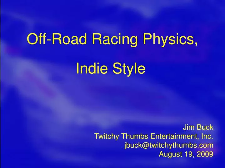 off road racing physics