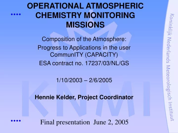 operational atmospheric chemistry monitoring missions
