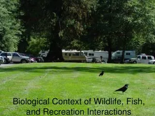Biological Context of Wildlife, Fish, and Recreation Interactions