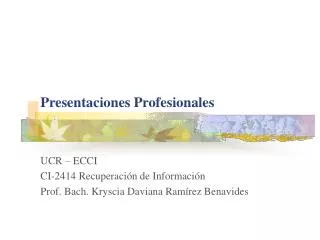 presentaciones profesionales