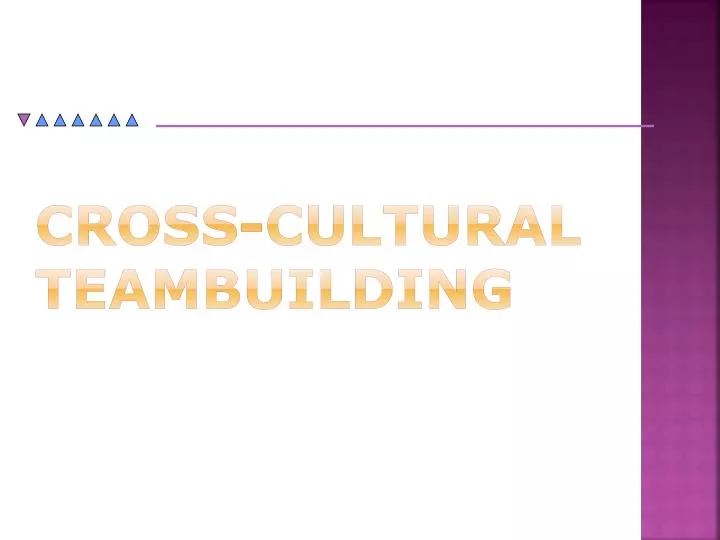 cross cultural teambuilding