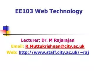 EE103 Web Technology