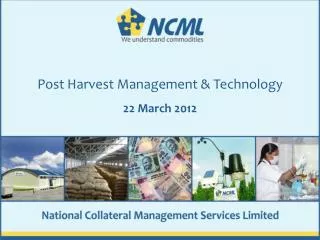 Post Harvest Management &amp; Technology