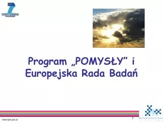 program pomys y i europejska rada bada