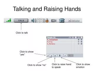 Talking and Raising Hands