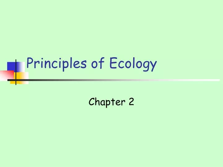 principles of ecology