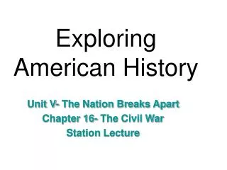 Exploring American History