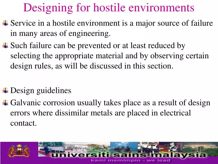designing for hostile environments