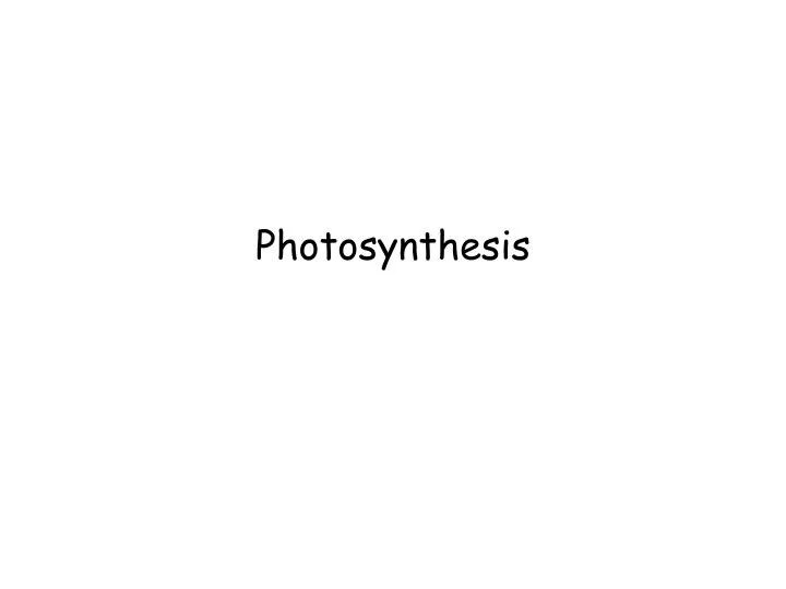 photosynthesis