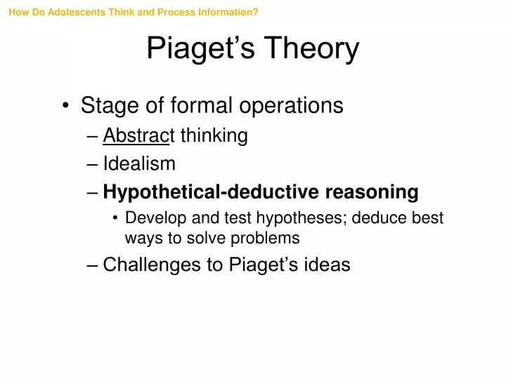 piaget s theory