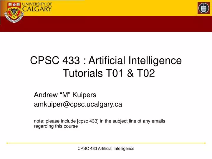 cpsc 433 artificial intelligence tutorials t01 t02