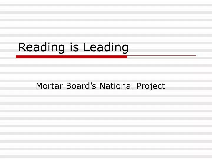 reading is leading