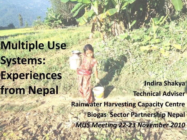 multiple use systems experiences from nepal