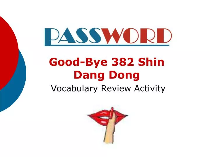 good bye 382 shin dang dong vocabulary review activity