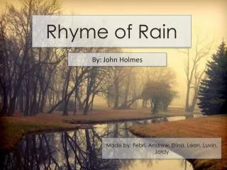 Rhyme of Rain