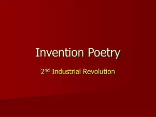 Invention Poetry