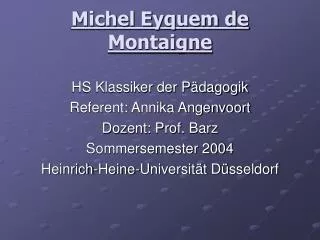 michel eyquem de montaigne
