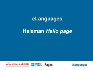 elanguages halaman hello page