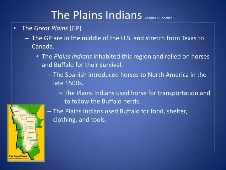 the plains indians chapter 18 section 1