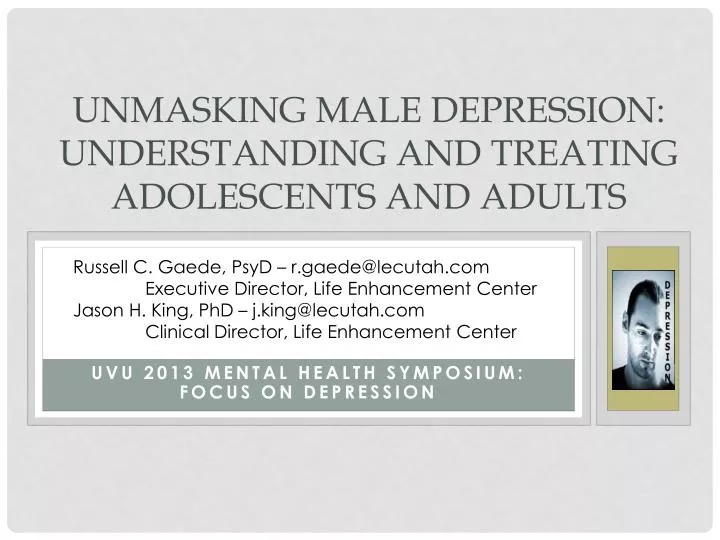 unmasking male depression understanding and treating adolescents and adults