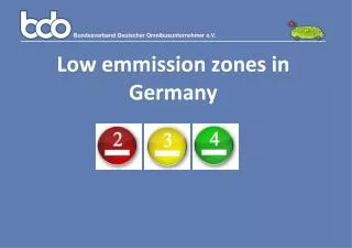 Low emmission zones in Germany