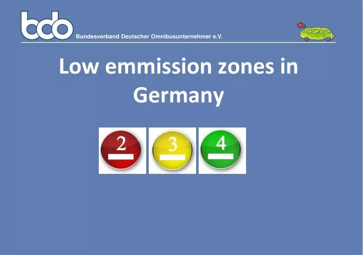 low emmission zones in germany