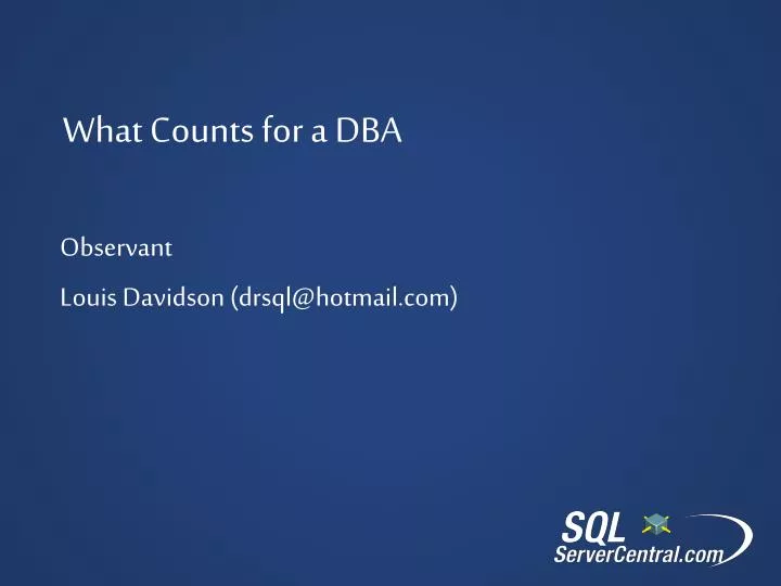 what counts for a dba