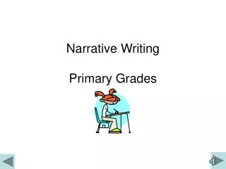 Narrative Writing Primary Grades