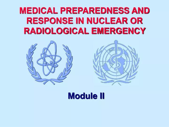 medical preparedness and response in nuclear or radiological emergency
