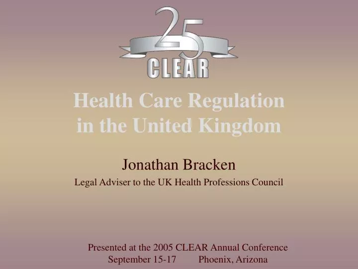 health care regulation in the united kingdom