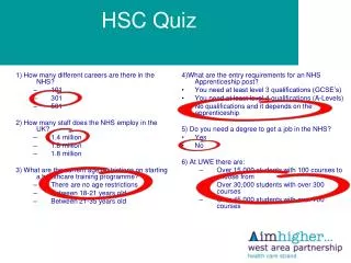 HSC Quiz