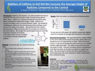 A molecule of caffeine. Source: answers, 2011