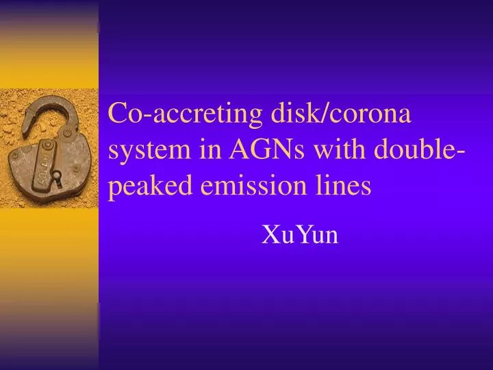 co accreting disk corona system in agns with double peaked emission lines