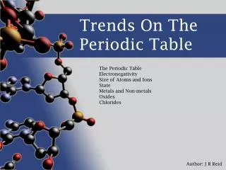 Trends On The Periodic Table