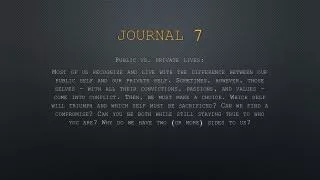 Journal 7