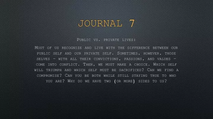 journal 7