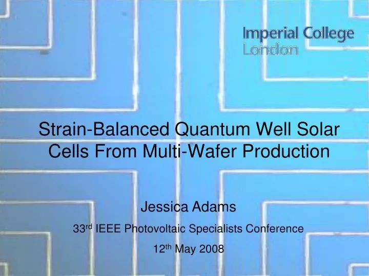 strain balanced quantum well solar cells from multi wafer production
