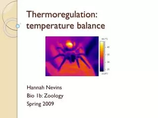 Thermoregulation: temperature balance
